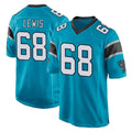 C.Panthers #68 Damien Lewis Player Blue Game Odoa Stitched Jerseys
