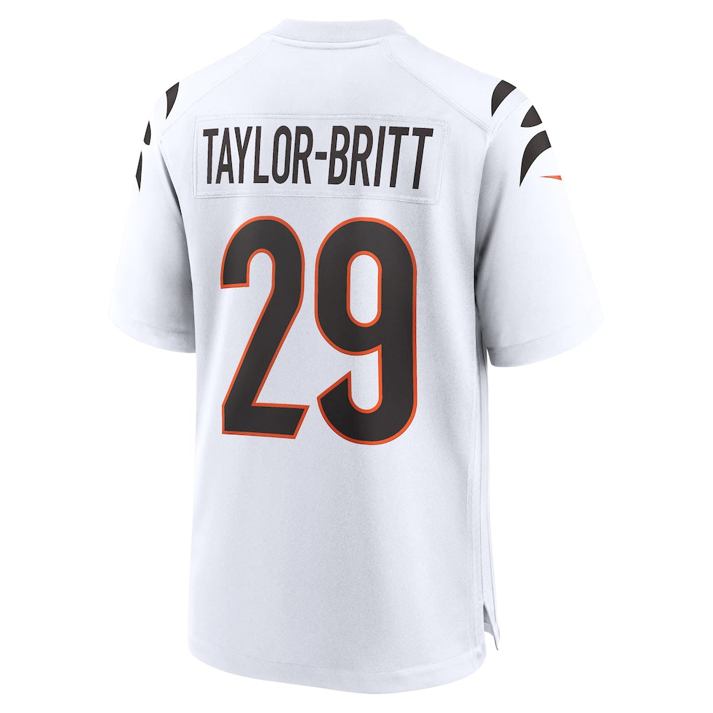 Odoa C.Bengals #29 Cam Taylor-Britt White Game Jersey