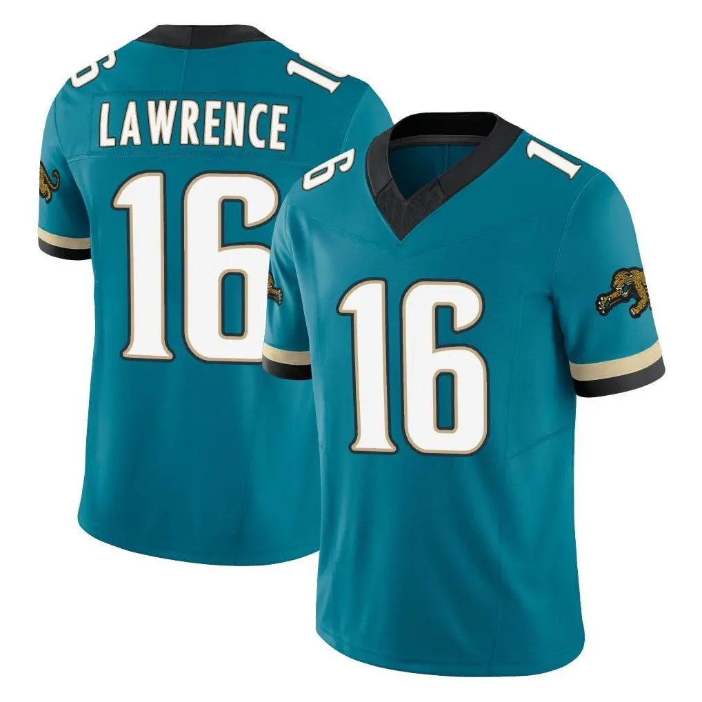J.Jaguars #16 Trevor Lawrence Player Teal Prowler Throwback Vapor F.U.S.E. Limited Home Game Odoa Stitched Jerseys