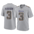 M.Vikings #3 Jordan Addison Player Gray Atmosphere Fashion Home Game Odoa Stitched Jerseys