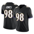 B.Ravens #98 Travis Jones Player Black Vapor F.U.S.E. Limited Odoa Stitched Jerseys