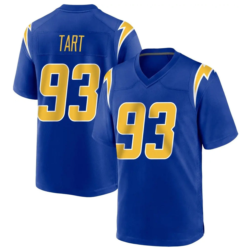 LA.Chargers #93 Teair Tart Player Royal Home Game Odoa Stitched Jerseys
