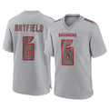TB.Buccaneers #6 Baker Mayfield Player Gray Atmosphere Fashion Home Game Odoa Stitched Jerseys