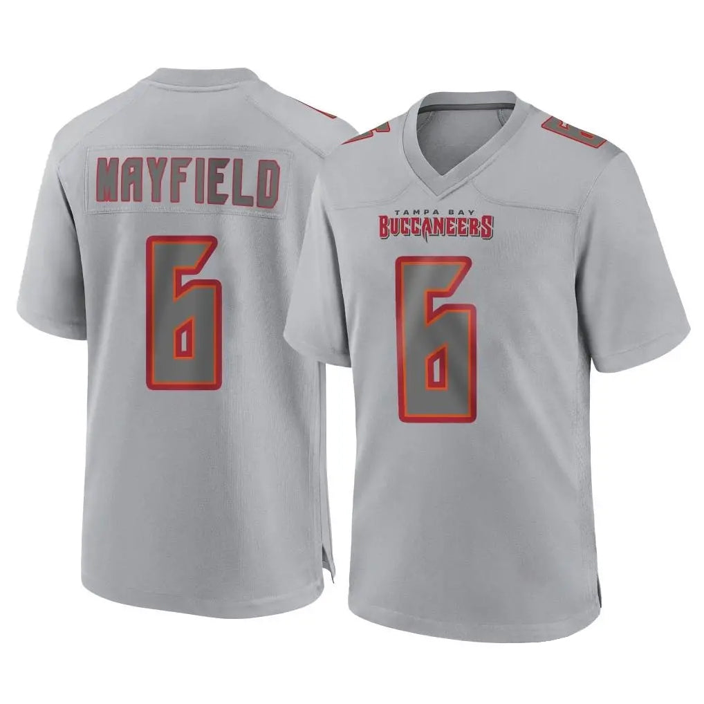 TB.Buccaneers #6 Baker Mayfield Player Gray Atmosphere Fashion Home Game Odoa Stitched Jerseys