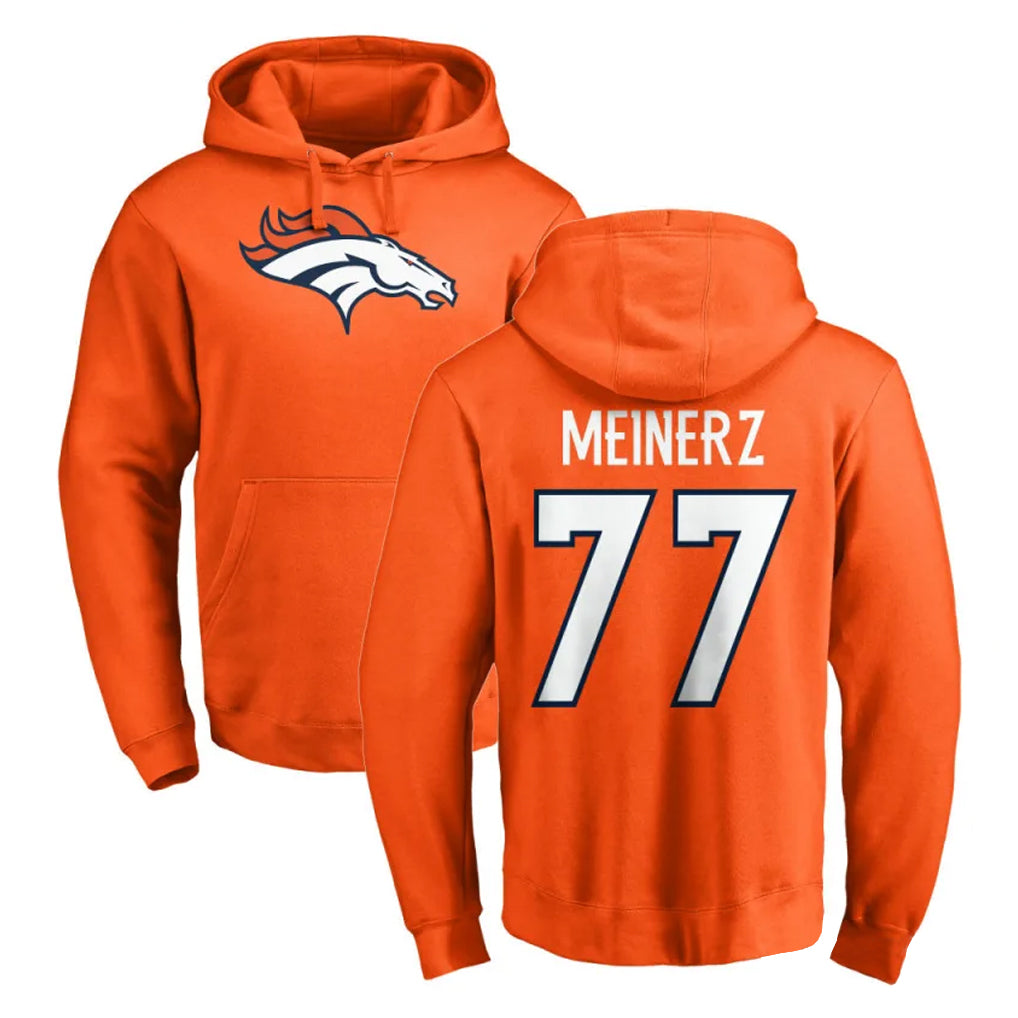D.Broncos #77 Quinn Meinerz Player Orange Pullover Hoodie Limited Odoa Stitched Jerseys