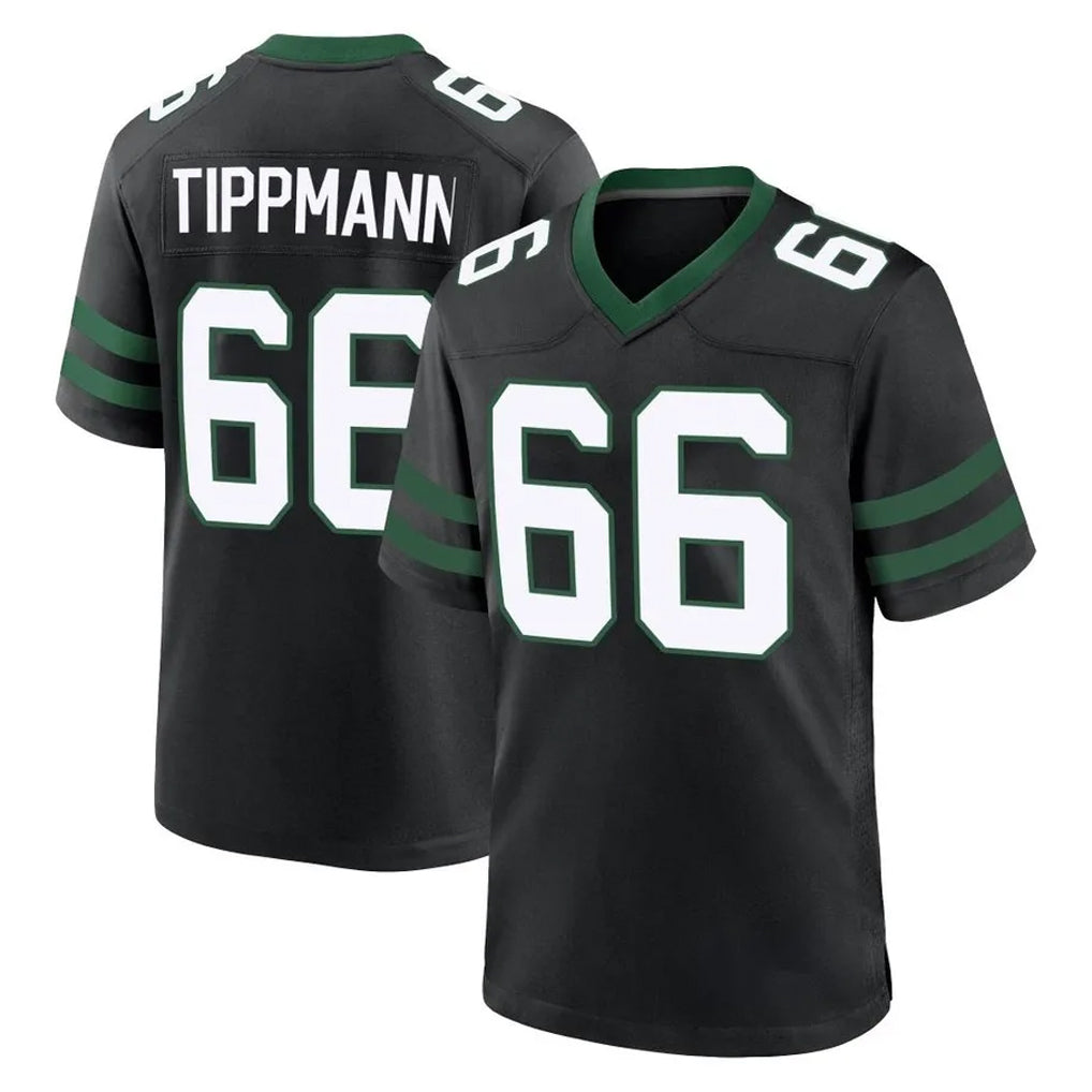 NY.Jets #66 Joe Tippmann Player Black Legacy Home Game Odoa Stitched Jerseys