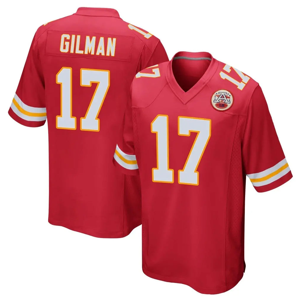 KC.Chiefs #17 Alohi Gilman Player Red Home Game Odoa Stitched Jerseys