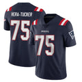 NE.Patriots #75 Alijah Vera-Tucker Player Navy Vapor Untouchable Home Game Odoa Stitched Jerseys
