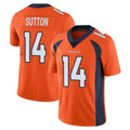 D.Broncos #14 Courtland Sutton Player Orange Color Vapor Untouchable Limited Game Odoa Stitched Jerseys