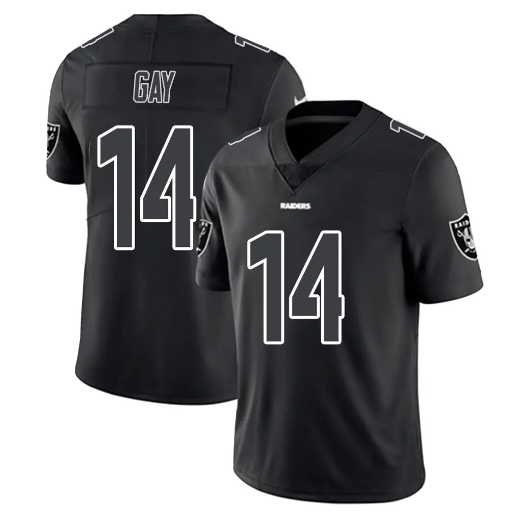 LV.Raiders #14 Matt Gay Player Black Limited Black Impact Home Game Odoa Stitched Jerseys