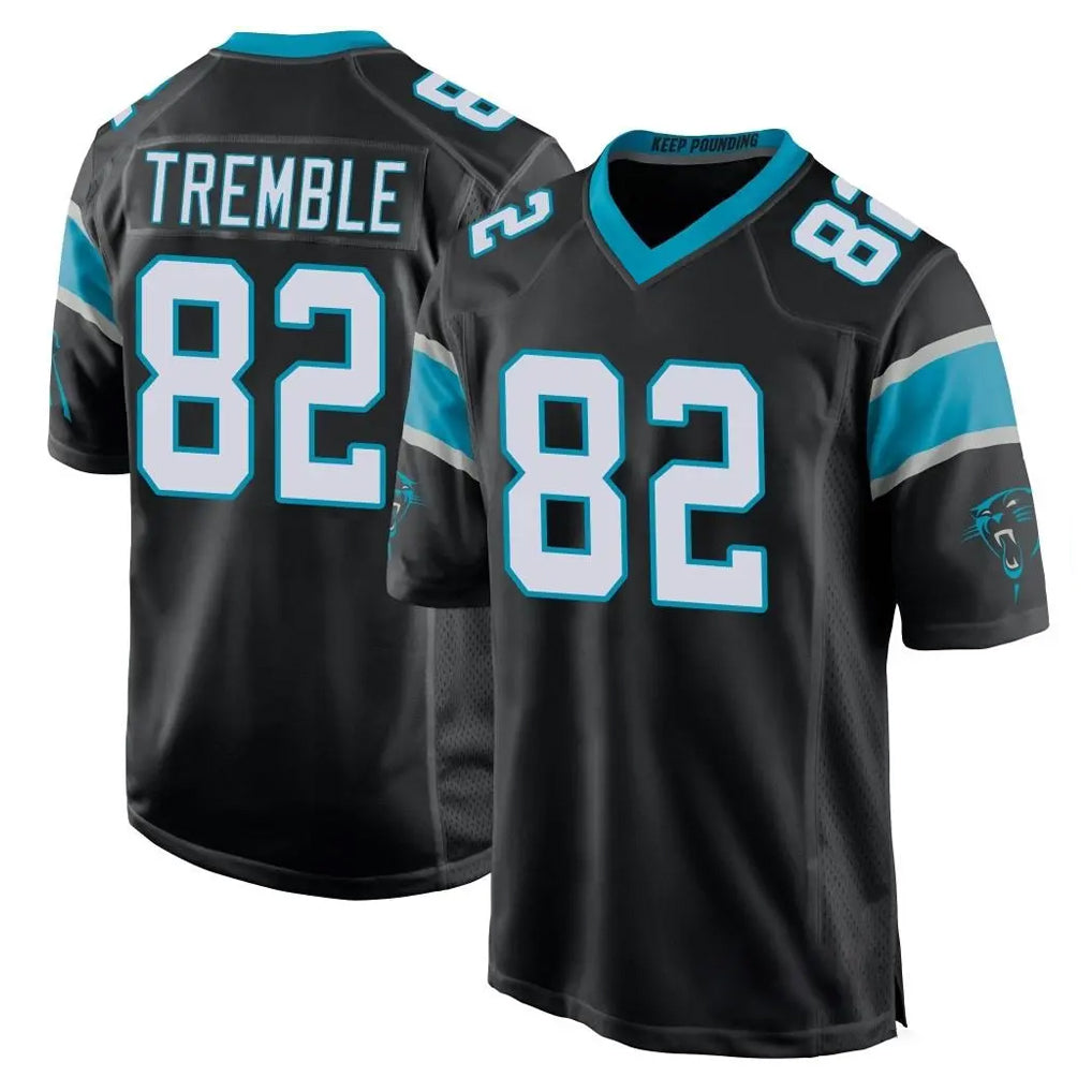 C.Panthers #82 Tommy Tremble Player Black Game Odoa Stitched Jerseys