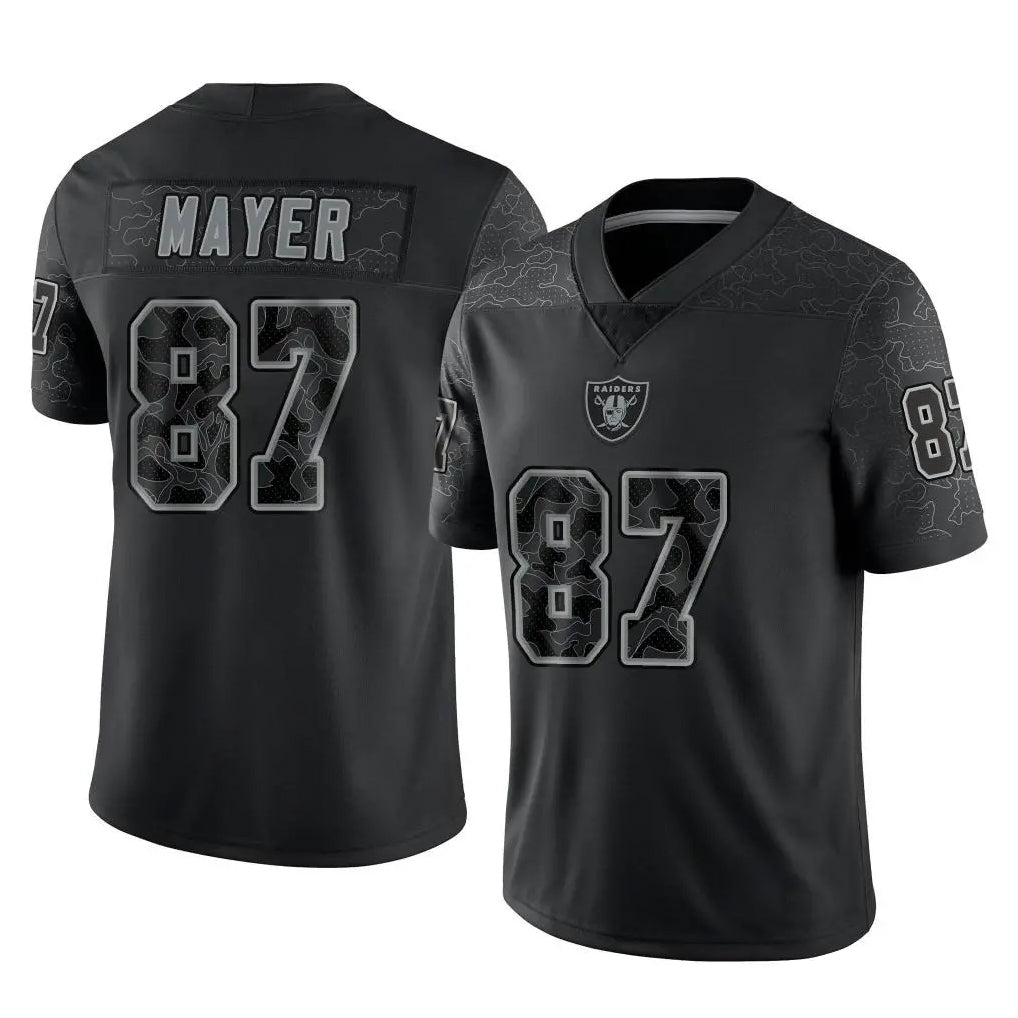 LV.Raiders #87 Michael Mayer Player Black Reflective Limited Game Odoa Stitched Jerseys