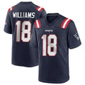 NE.Patriots #18 Kyle Williams Player Navy Home Game Odoa Stitched Jerseys