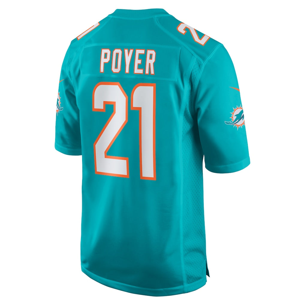 Odoa M.Dolphins #21 Jordan Poyer Aqua Game Jersey