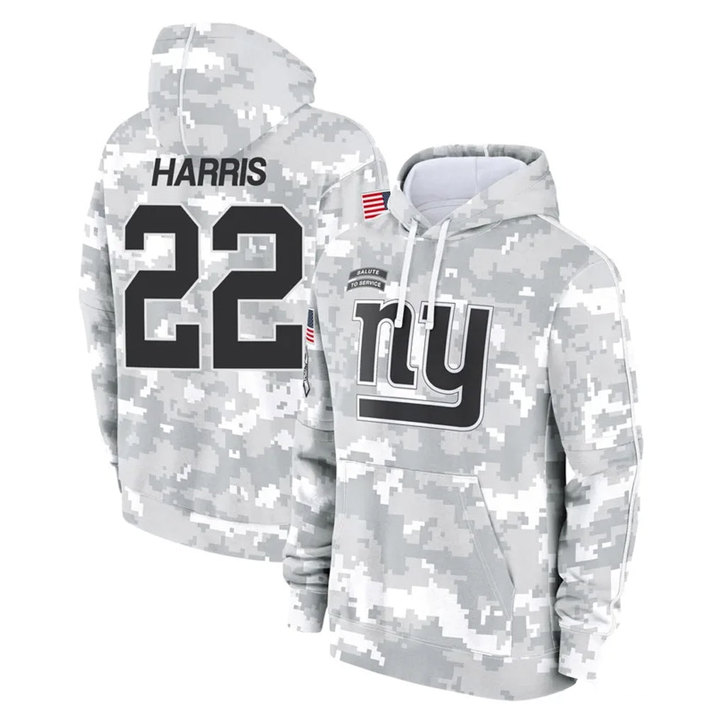 NY.Giants #22 Najee Harris Player Arctic Camo Salute to Service Pullover Hoodies Limited Game Odoa Stitched Jerseys