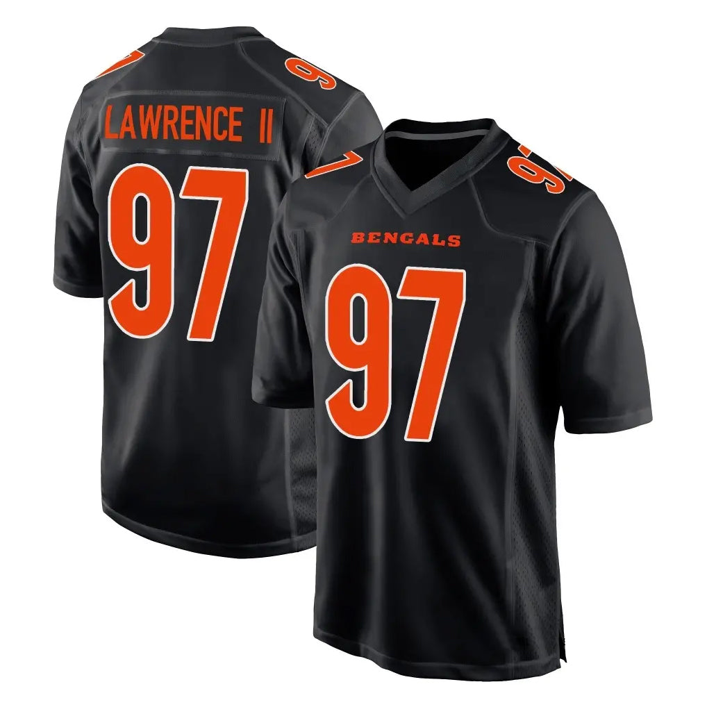 C.Bengals #97 Dexter Lawrence II Player Black Fashion Game Odoa Stitched Jerseys