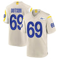 LA.Rams #69 Kevin Dotson Player Bone Home Game Odoa Stitched Jerseys
