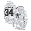 D.Cowboys #34 Jalen Thompson Player Arctic Camo Salute to Service Hoodies Limited Game Odoa Stitched Jerseys