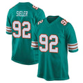 M.Dolphins #92 Zach Sieler Player Aqua Alternate Home Game Odoa Stitched Jerseys