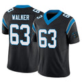 C.Panthers #63 Rasheed Walker Player Black Vapor F.U.S.E. Limited Home Game Odoa Stitched Jerseys