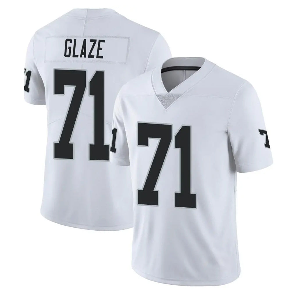 LV.Raiders #71 DJ Glaze Player White Limited Vapor Untouchable Home Game Odoa Stitched Jerseys