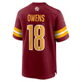 Odoa W.Commanders #18 Tyler Owens Burgundy Team Game Jersey