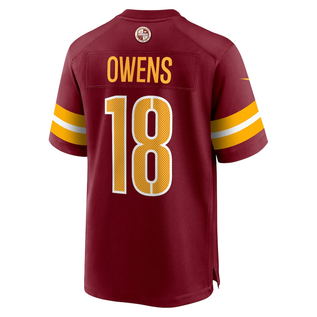 Odoa W.Commanders #18 Tyler Owens Burgundy Team Game Jersey
