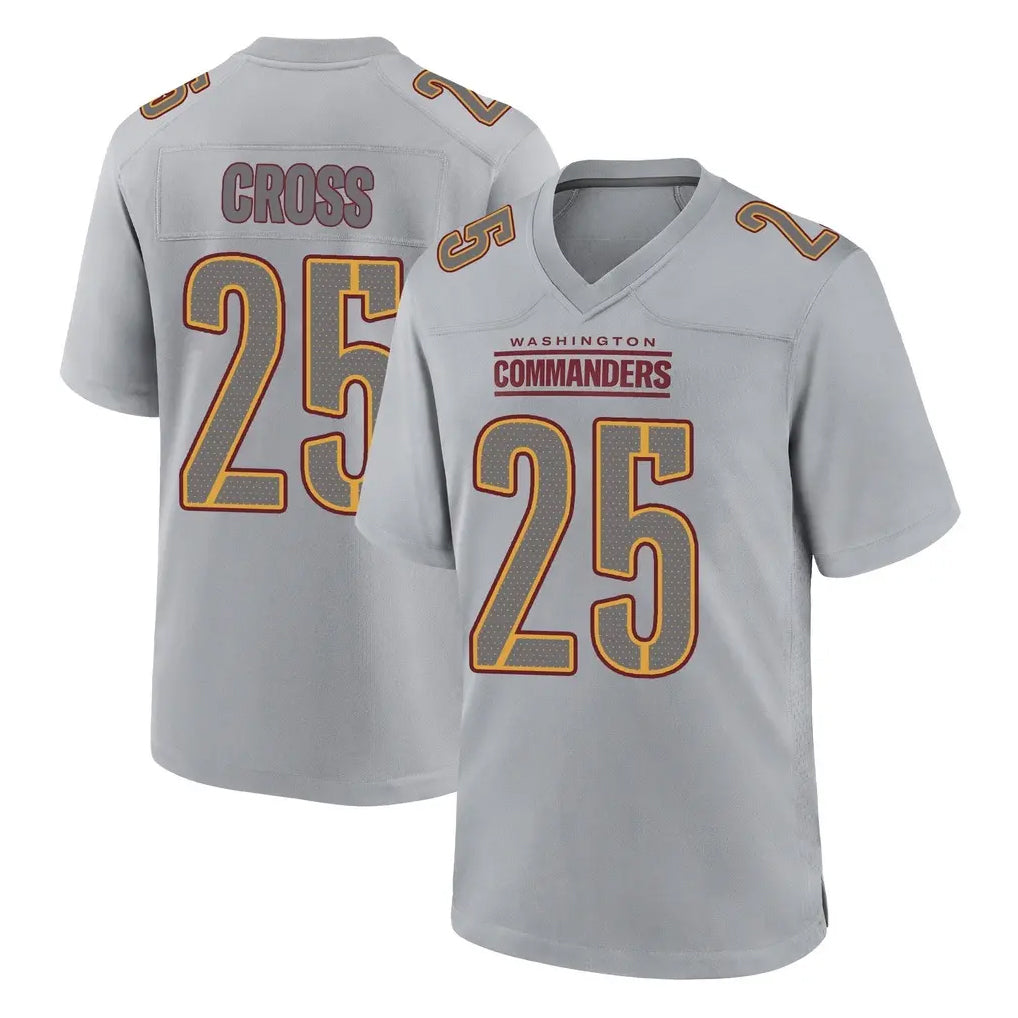 W.Commanders #25 Nick Cross Player Gray Atmosphere Fashion Home Game Odoa Stitched Jerseys