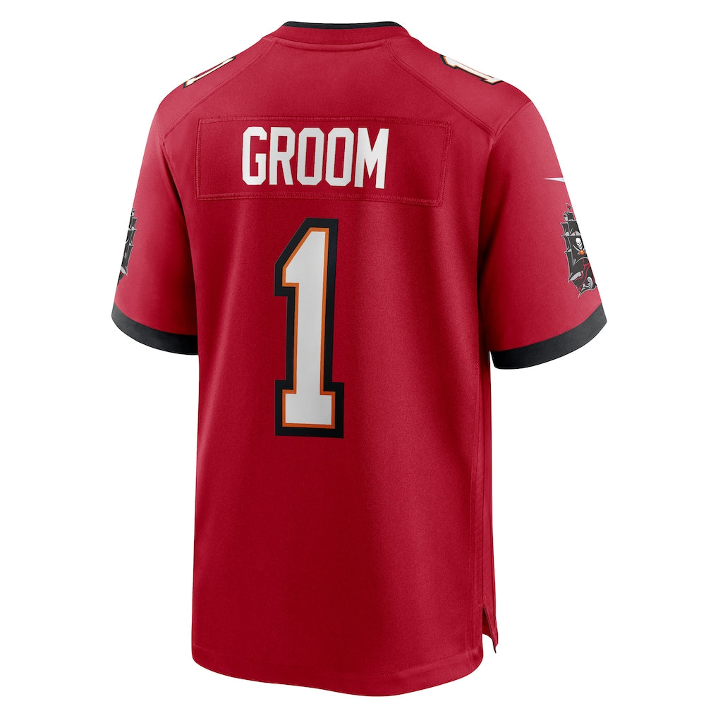 Odoa TB.Buccaneers #1 Groom Red Game Jersey