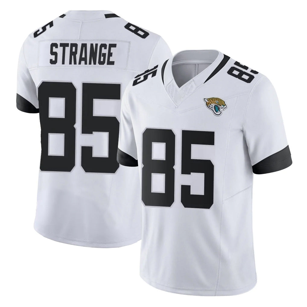 J.Jaguars #85 Brenton Strange Player White Vapor F.U.S.E. Limited Home Game Odoa Stitched Jerseys
