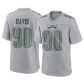 P.Eagles #90 Jordan Davis Player Gray Atmosphere Fashion Home Game Odoa Stitched Jerseys