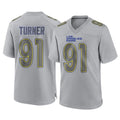 LA.Rams #91 Kobie Turner Player Gray Atmosphere Fashion Home Game Odoa Stitched Jerseys