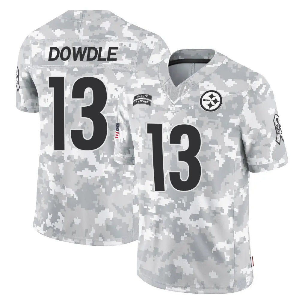 P.Steelers #13 Rico Dowdle Player Arctic Camo Limited Salute To Service Home Game Odoa Stitched Jerseys