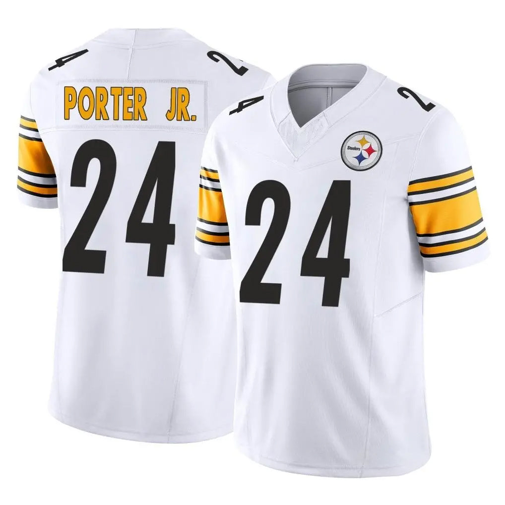 P.Steelers #24 Joey Porter Jr. Player White Limited Vapor F.U.S.E. Home Game Odoa Stitched Jerseys