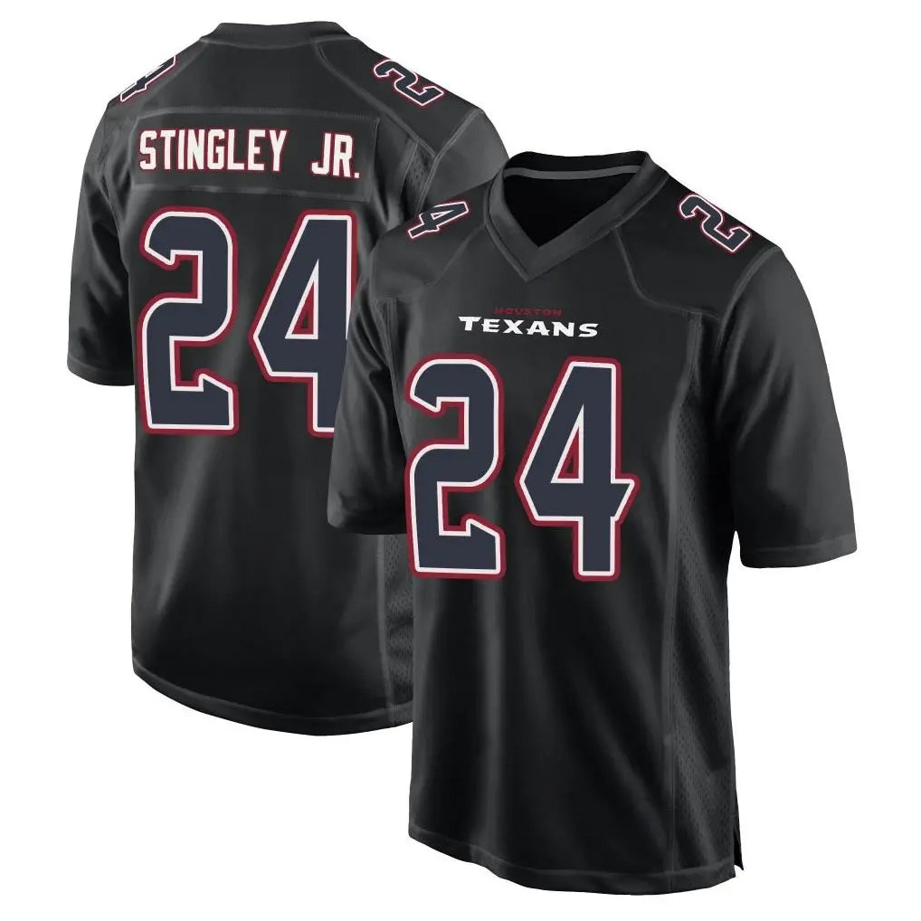 H.Texans #24 Derek Stingley Jr. Player Black Fashion Home Game Odoa Stitched Jerseys