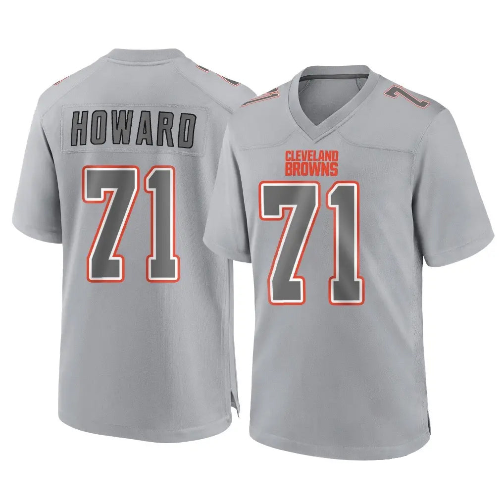C.Browns #71 Tytus Howard Player Gray Atmosphere Fashion Game Odoa Stitched Jerseys