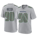 S.Seahawks #90 Jarran Reed Player Gray Atmosphere Fashion Home Game Odoa Stitched Jerseys