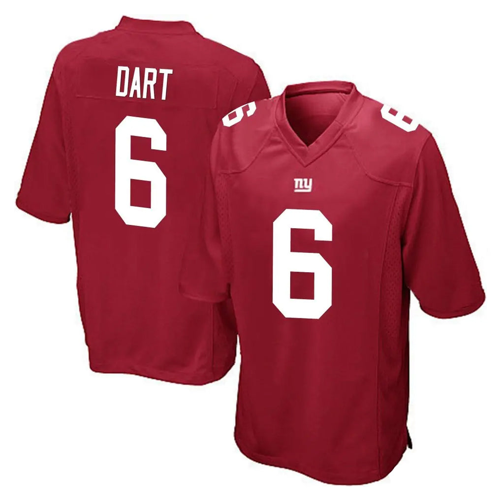NY.Giants #6 Jaxson Dart Player Red Home Game Odoa Stitched Jerseys
