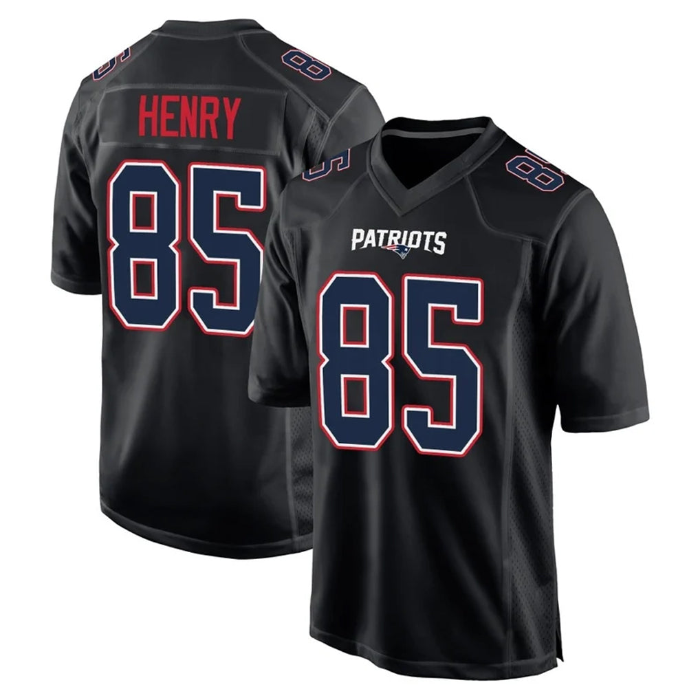 NE.Patriots #85 Hunter Henry Player Carbon Fashion Limited Home Game Odoa Stitched Jerseys