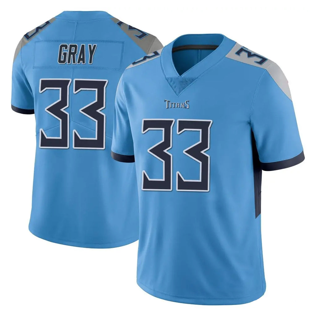 T.Titans #33 Cedric Gray Player Light Blue Limited Vapor Untouchable Home Game Odoa Stitched Jerseys