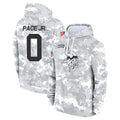 M.Vikings #0 Ivan Pace Jr. Player Arctic Camo Salute to Service Pullover Hoodies Limited Game Odoa Stitched Jerseys