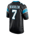 Odoa C.Panthers #7 Steve Beuerlein Black Retired Player Jersey