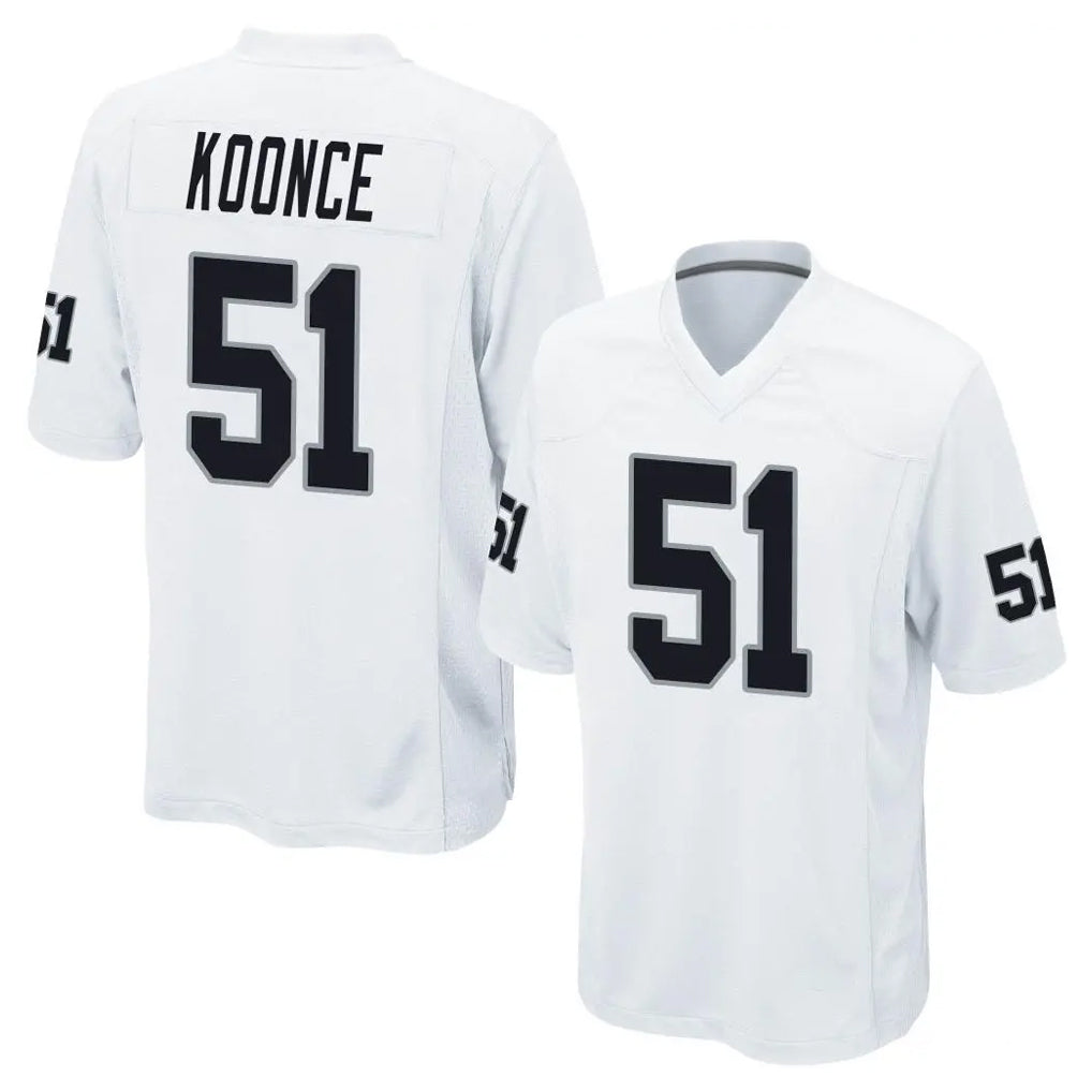 LV.Raiders #51 Malcolm Koonce Player White Home Game Odoa Stitched Jerseys