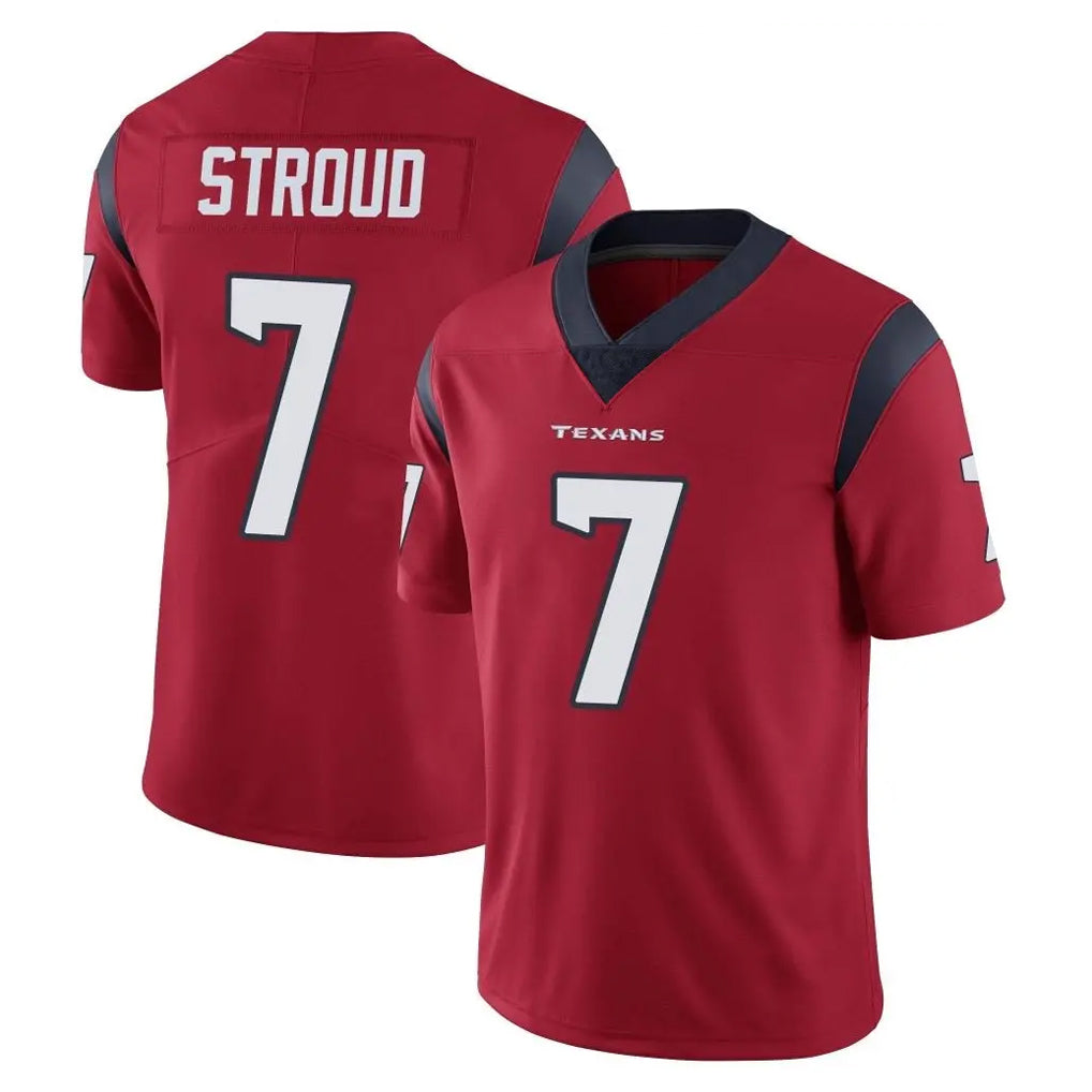 H.Texans #7 CJ Stroud Player Red Limited Vapor Untouchable Home Game Odoa Stitched Jerseys
