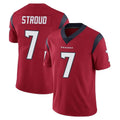 H.Texans #7 CJ Stroud Player Red Limited Vapor Untouchable Home Game Odoa Stitched Jerseys