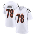 C.Bengals #78 Anthony Munoz Player White Home Game Odoa Stitched Jerseys