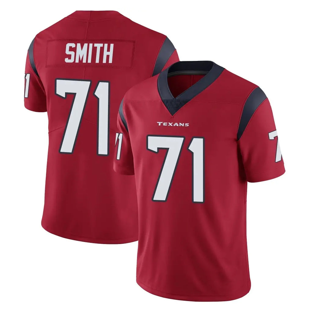 H.Texans #71 Braden Smith Player Red Limited Vapor Untouchable Home Game Odoa Stitched Jerseys