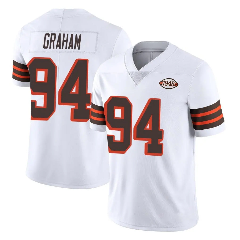 C.Browns #94 Mason Graham Player White Limited  Vapor 1946 Collection Alternate Game Odoa Stitched Jerseys