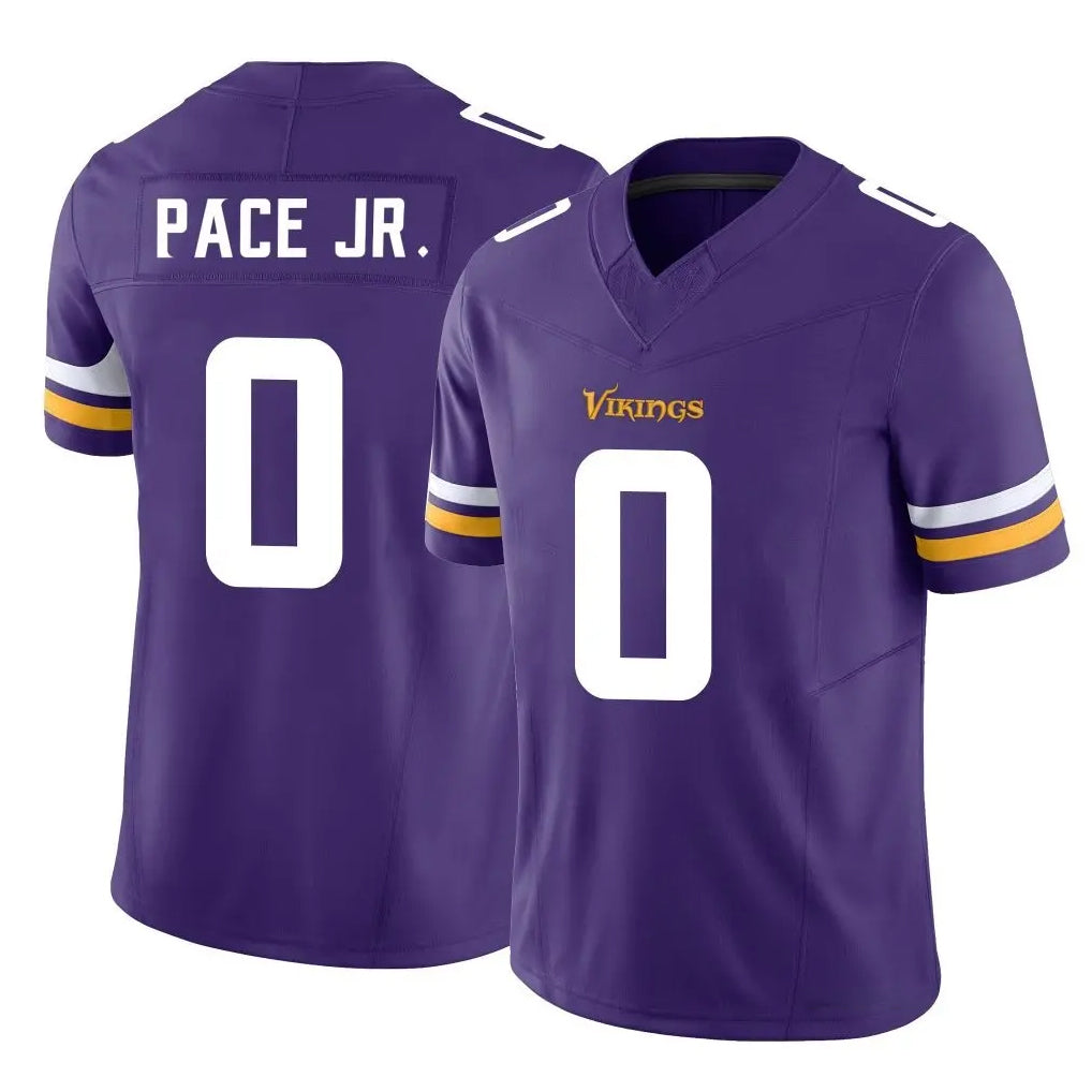 M.Vikings #0 Ivan Pace Jr. Player Purple Limited Vapor F.U.S.E. Home Game Odoa Stitched Jerseys