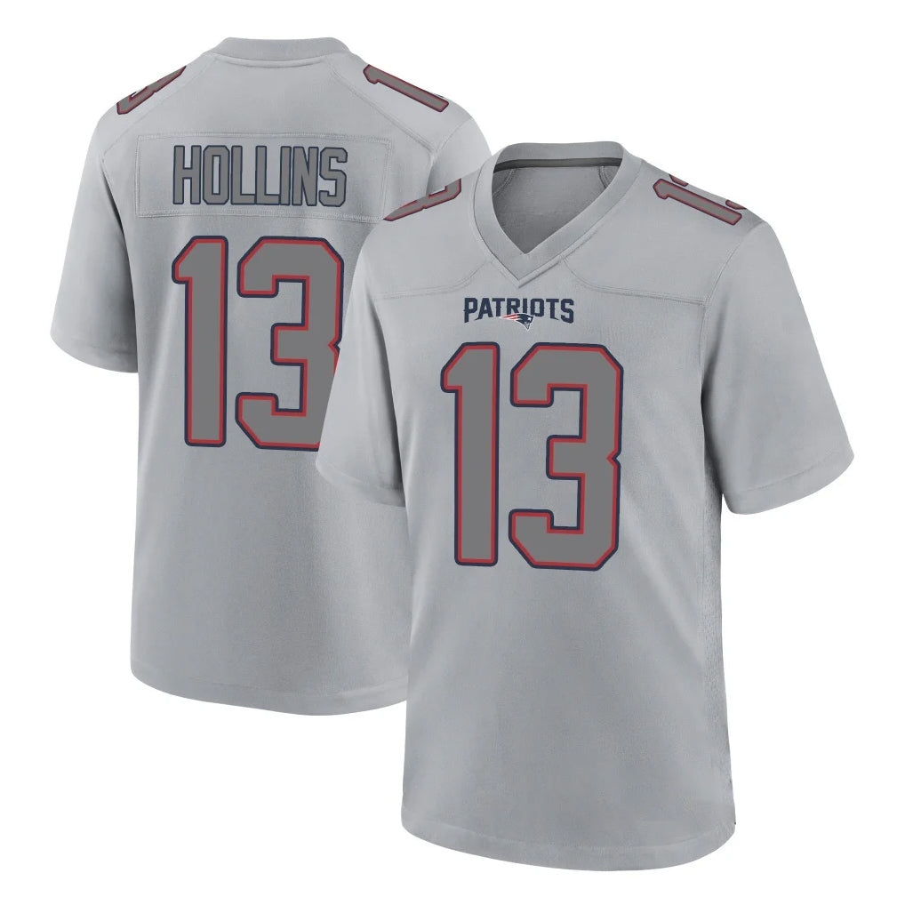 NE.Patriots #13 Mack Hollins Player Gray Fashion Limited Home Game Odoa Stitched Jerseys